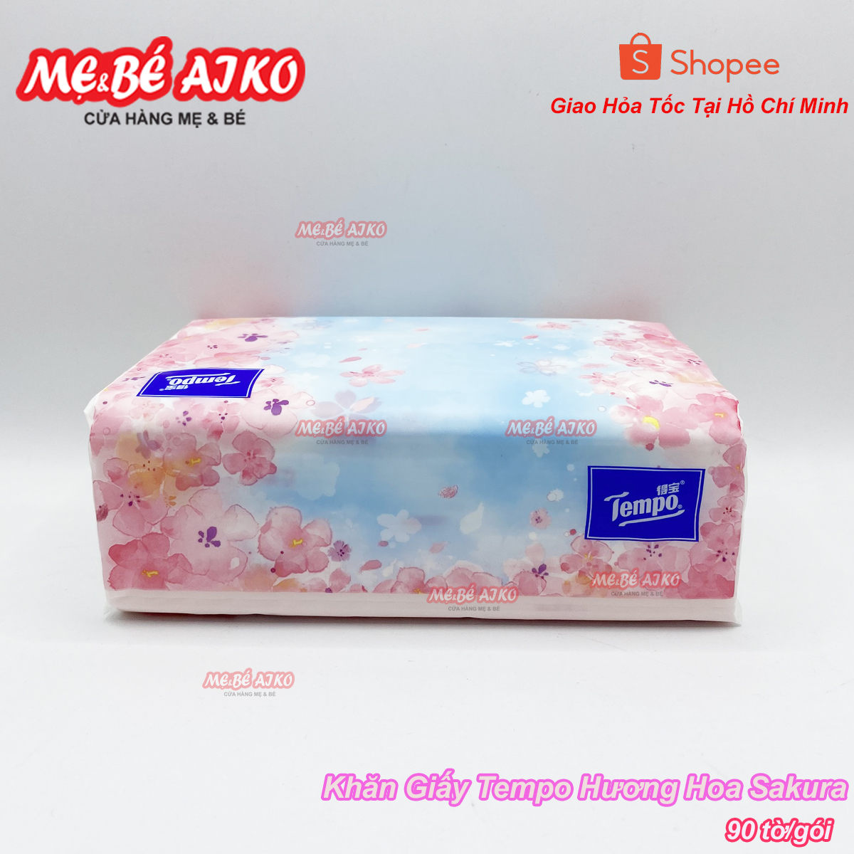 (Hương Hoa Sakura) Khăn Giấy Rút Cao cấp Tempo - 4 Lớp Bền Dai, An Toàn Cho Da (Lốc 4 Gói)