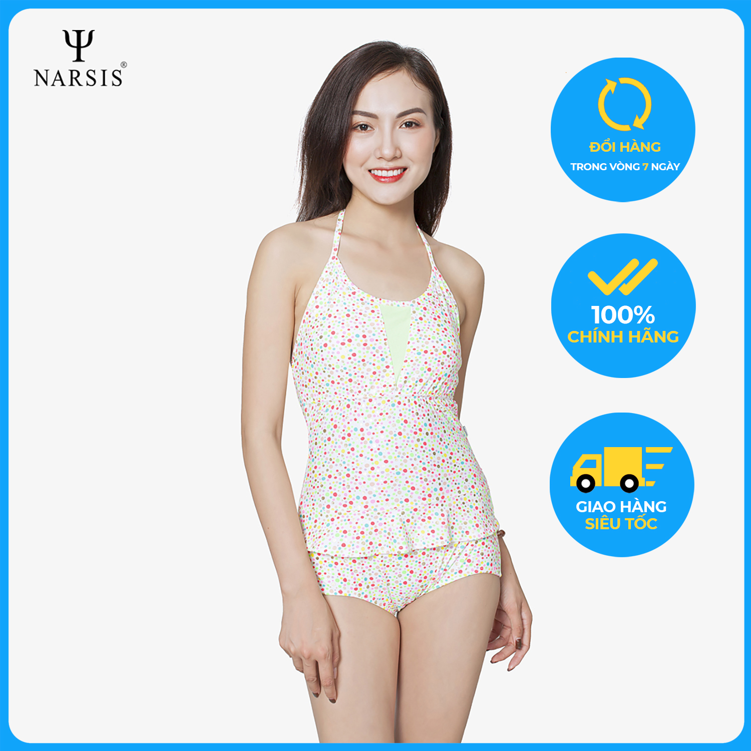 Bộ bơi nữ chấm bi Narsis A8011