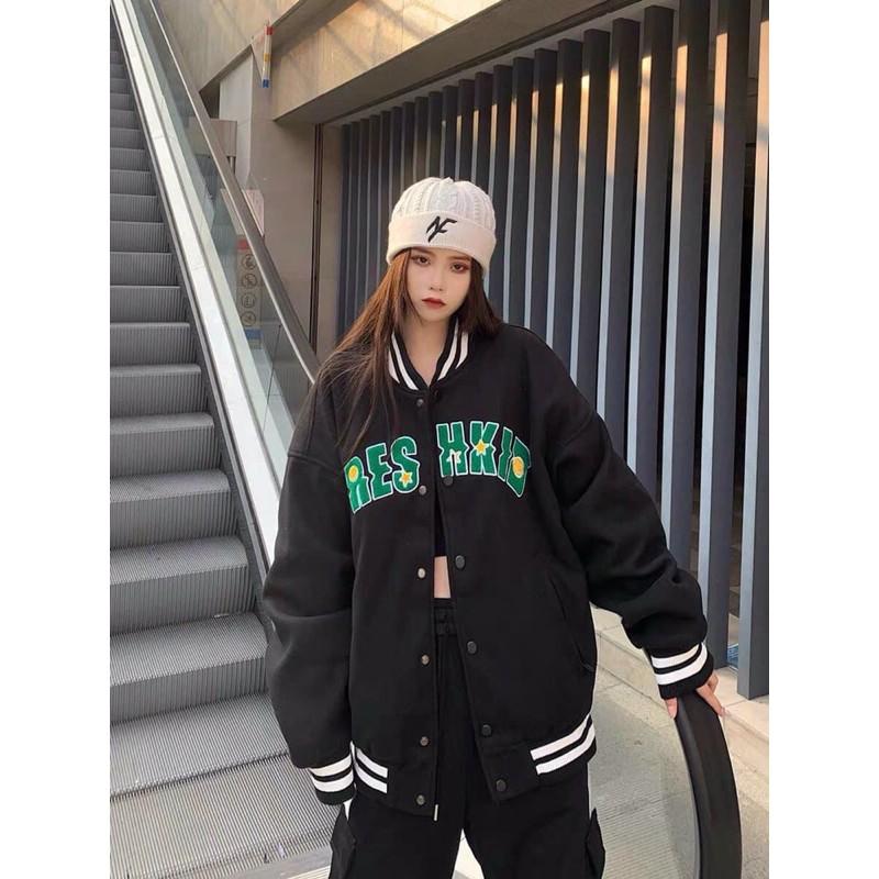 Áo khoác dù bomber hai lớp nam nữ