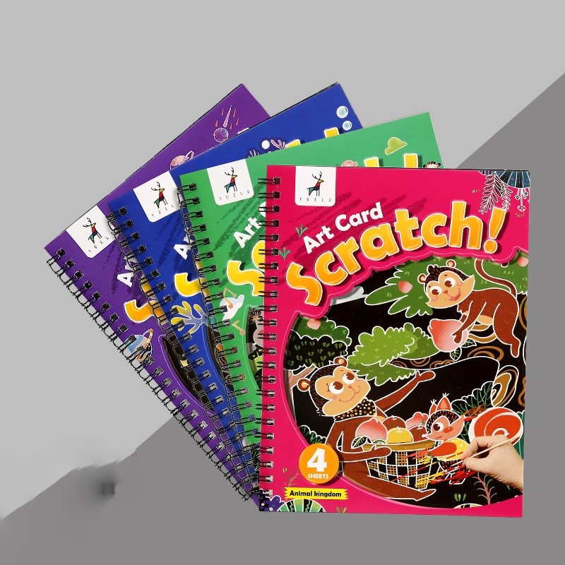 Sách tranh cạo nhiều chủ đề, phong cách độc đáo - Đồ chơi trí tuệ - Đồ chơi giáo dục
