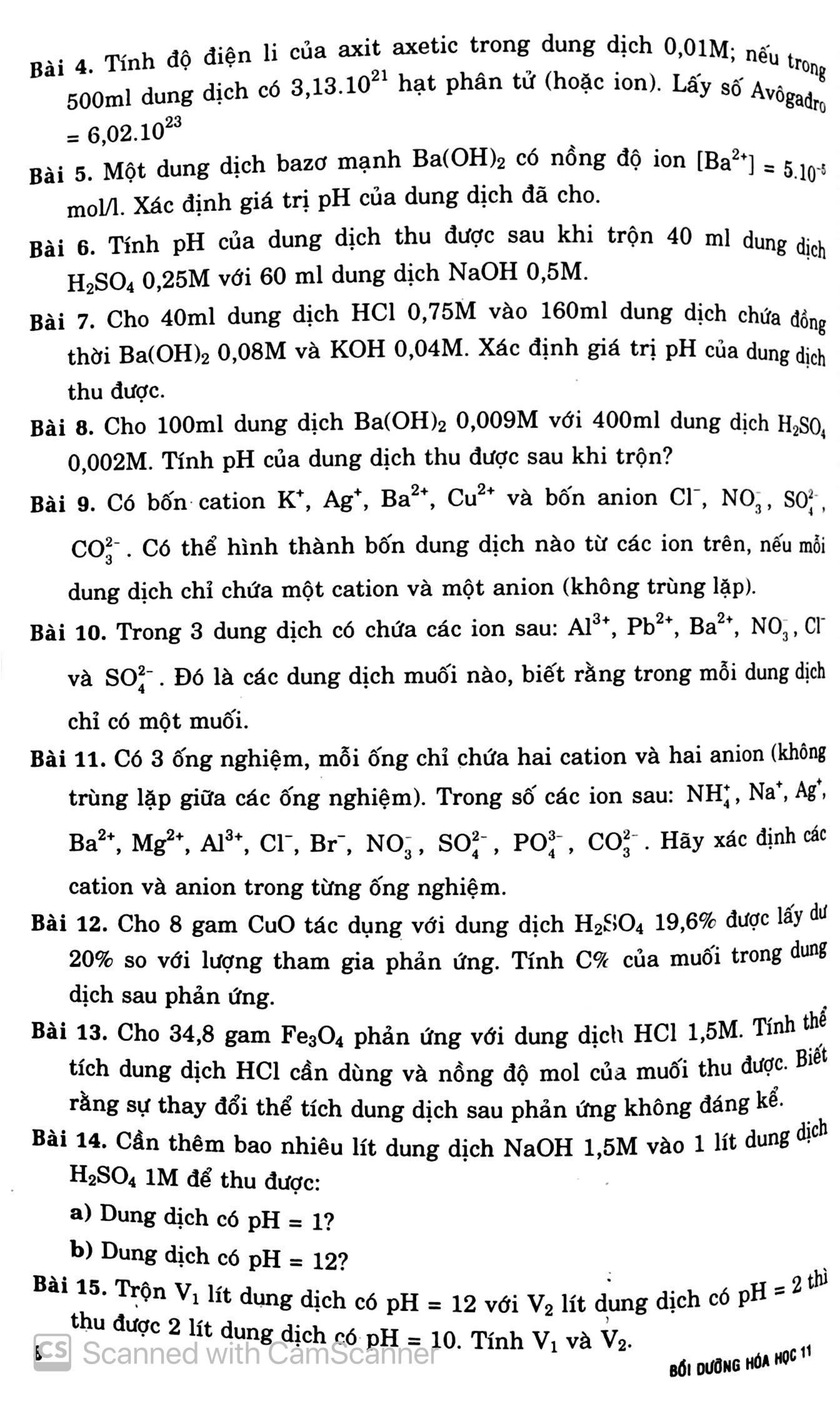 Bồi Dưỡng Hóa Học 11