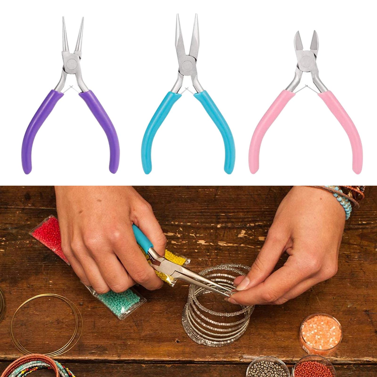 Tricolor Nose Pliers Wire Wrapping Pliers Jewelry Making Tool DIY Bracelet