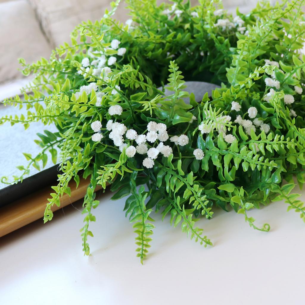 Artificial Gypsophila Wreath Garland Hanging Wall Door Mantel Wedding Decor