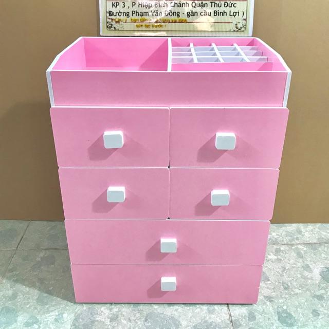 Kệ đựng mỹ phẩm 5 tầng-Màu Hồng