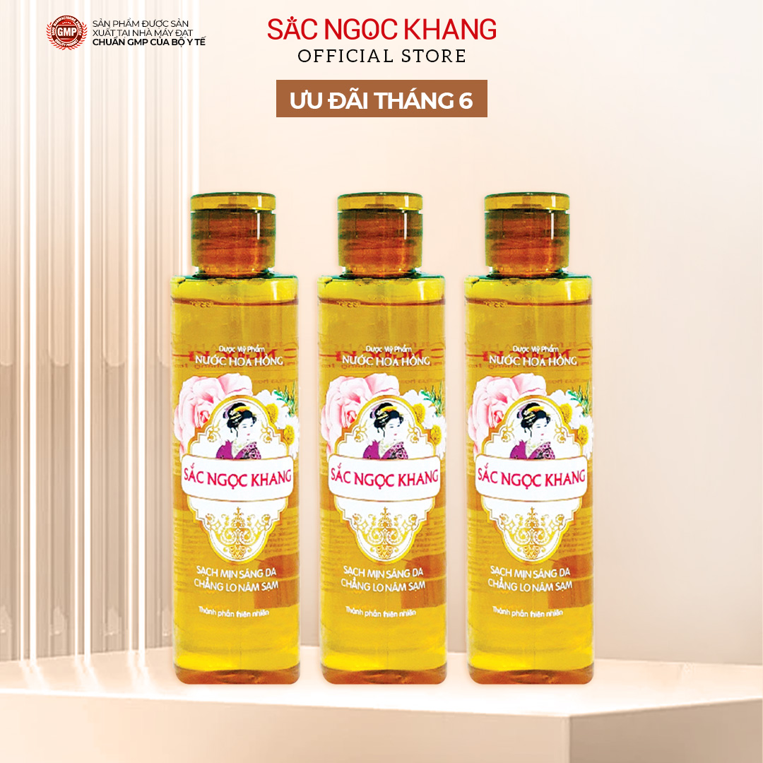 Combo 3 Chai Nước Hoa Hồng Sắc Ngọc Khang 145ml