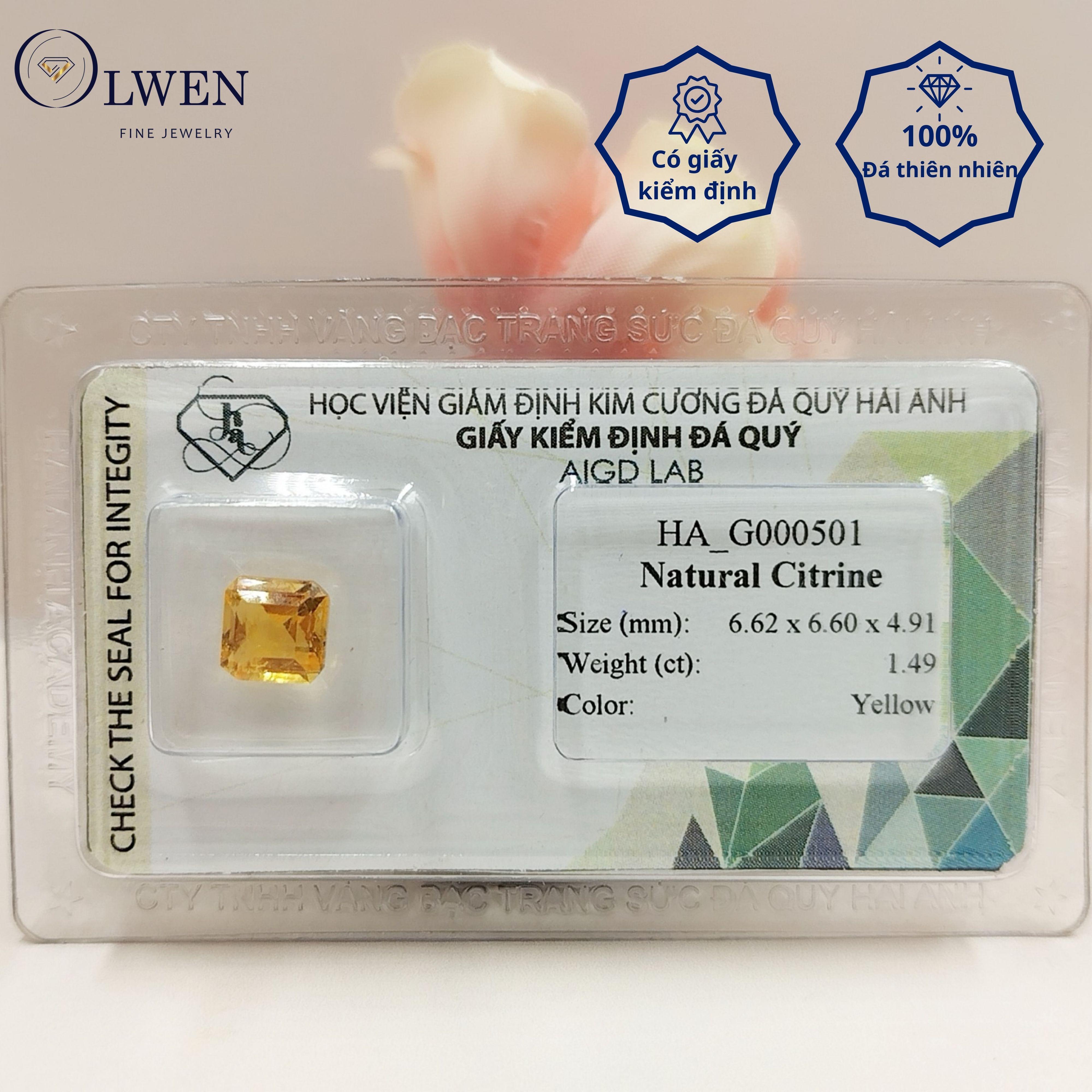 Viên đá thạch anh vàng thiên nhiên HA_G000501
