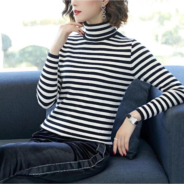 Áo Body Kẻ Ngang Cổ Lọ - Hàng Đẹp
