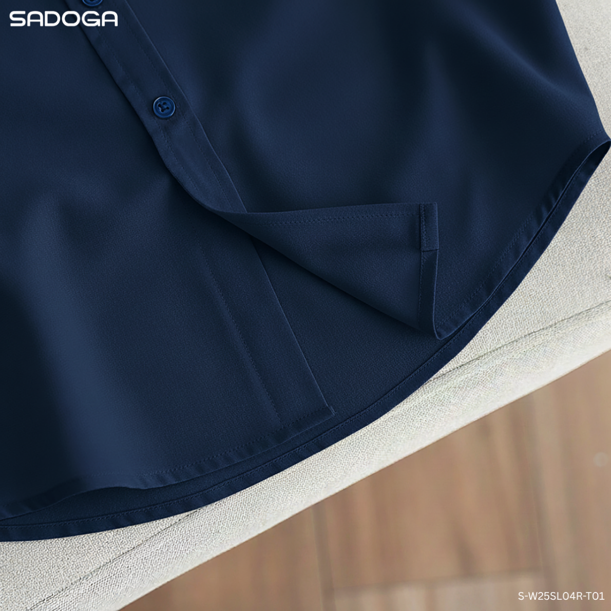 Áo Sơ Mi Nam Sadoga Dài Tay Regular Fit Không Túi, Thoáng Mát Nhanh Khô S-W25SL04R