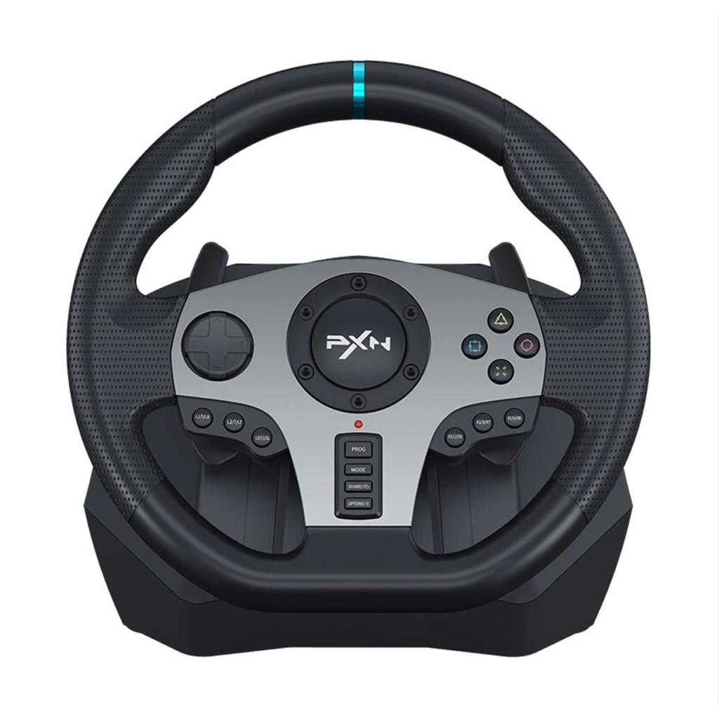 Vô lăng chơi game PXN V9 Gaming Racing Wheel - Vô lăng 270/900 độ , pedal chân côn , số sàn 7 cấp , Có RUNG - HÀNG CHÍNH HÃNG