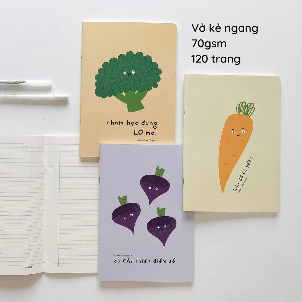 Combo vở kẻ ngang 120 trang hoạ tiết dễ thương màu pastel