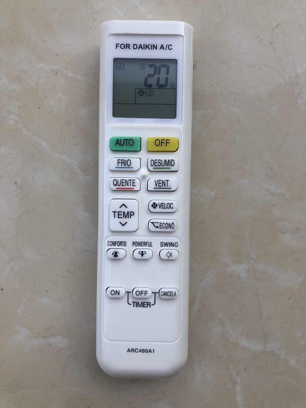 Remote Điều khiển từ xa điều hòa Daikin-Dùng cho các dòng ATKA ATKQ ATKC ATF FTHF FTC FTV FTKQ Tặng kèm Pin