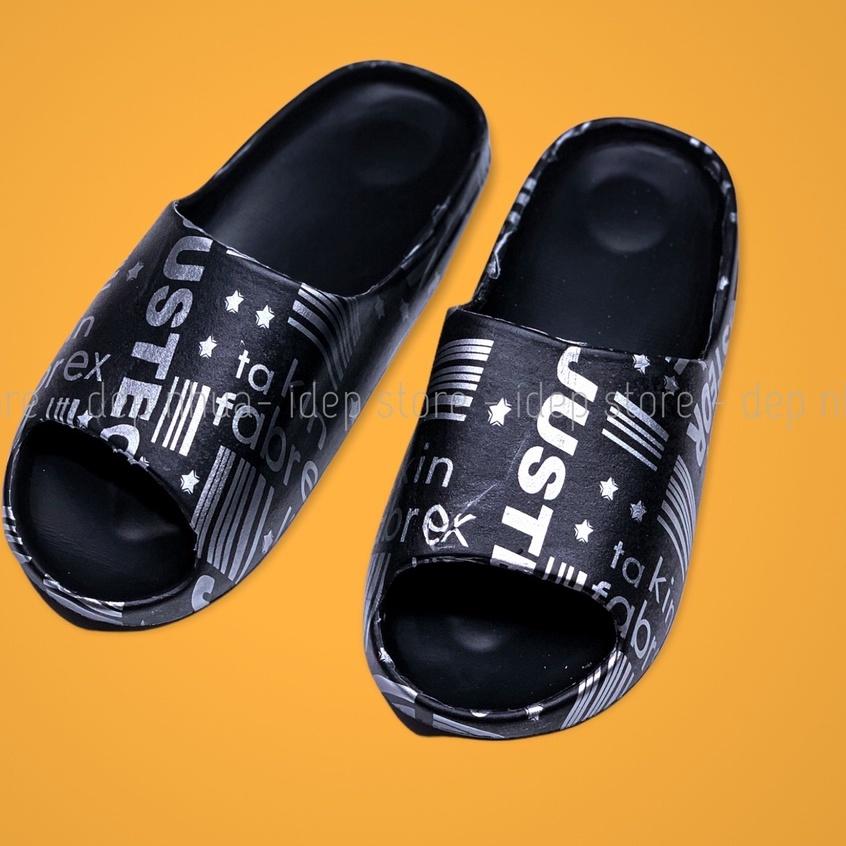 Dép bánh mì nam quai ngang họa tiết chữ TAKIN cao 3cm siêu nhẹ iDÉP- DL169