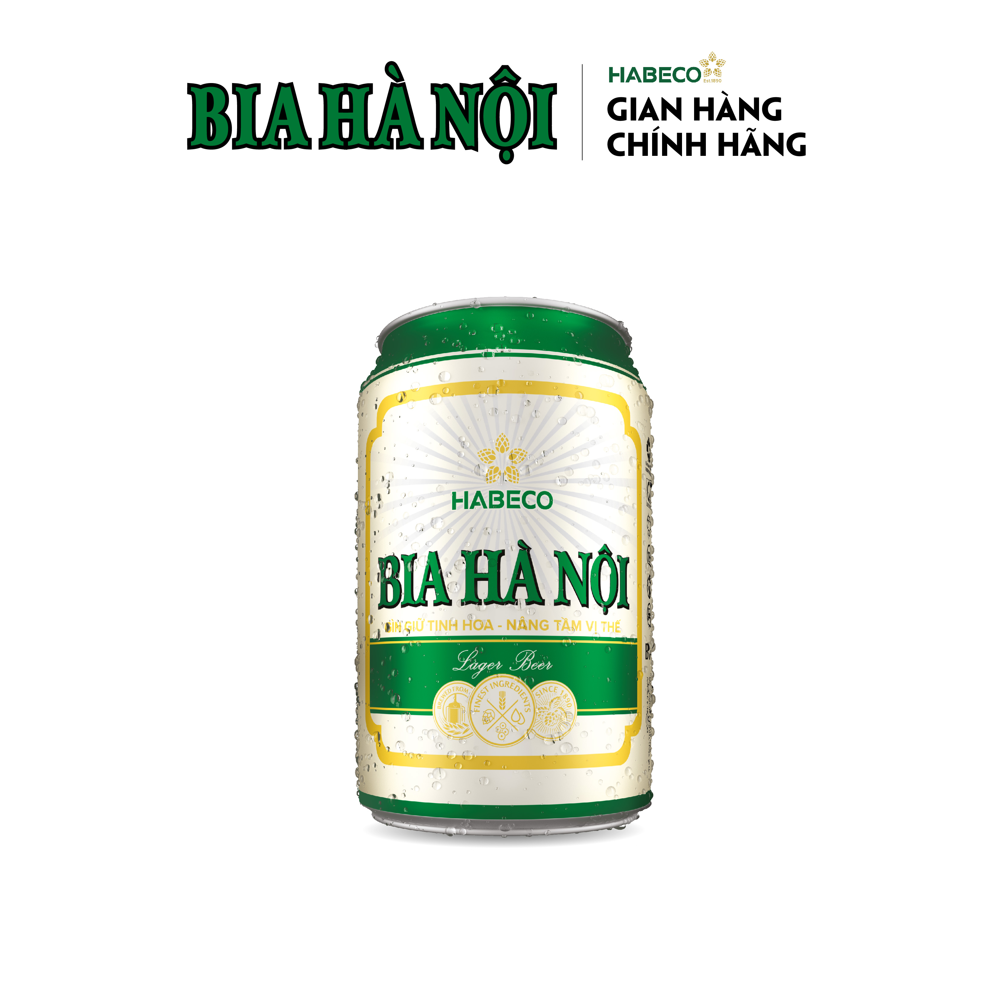 Bia Hà Nội Nhãn Xanh - Thùng 24 lon 330ml - Khuyến mại hè 2023