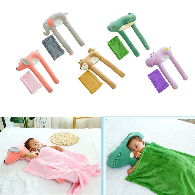 Sáng Tạo Cho Bé Ngủ Hỗ Trợ Gối Điều Hòa Đệm Chăn Mềm Mại Trẻ Em Sang Trọng Đồ Chơi Thoải Mái Áo Gối Chần Gòn
