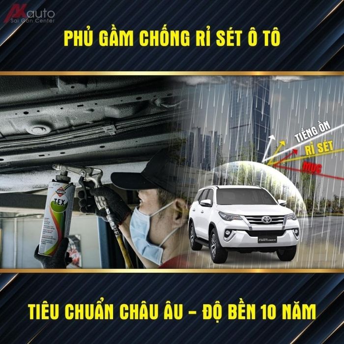 [ Áp dụng HCM ] Gói Phủ Gầm Ô Tô - Tặng Kèm Sơn Pô Chống Gỉ