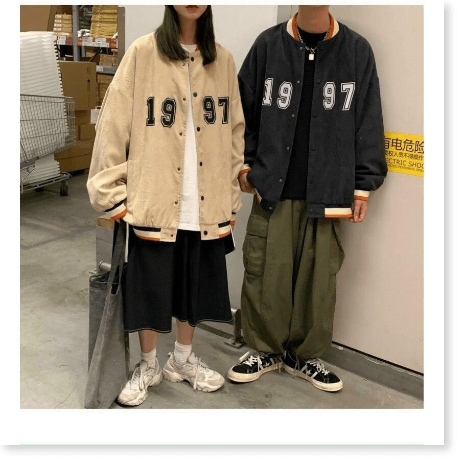 ÁO KHOÁC NHUNG NAM NỮ 1997 BOMBER UNISEX CHẤT LIỆU THOÁNG MÁT CHO MÙA HÈ MẪU MỚI NHẤT HIỆN NAY