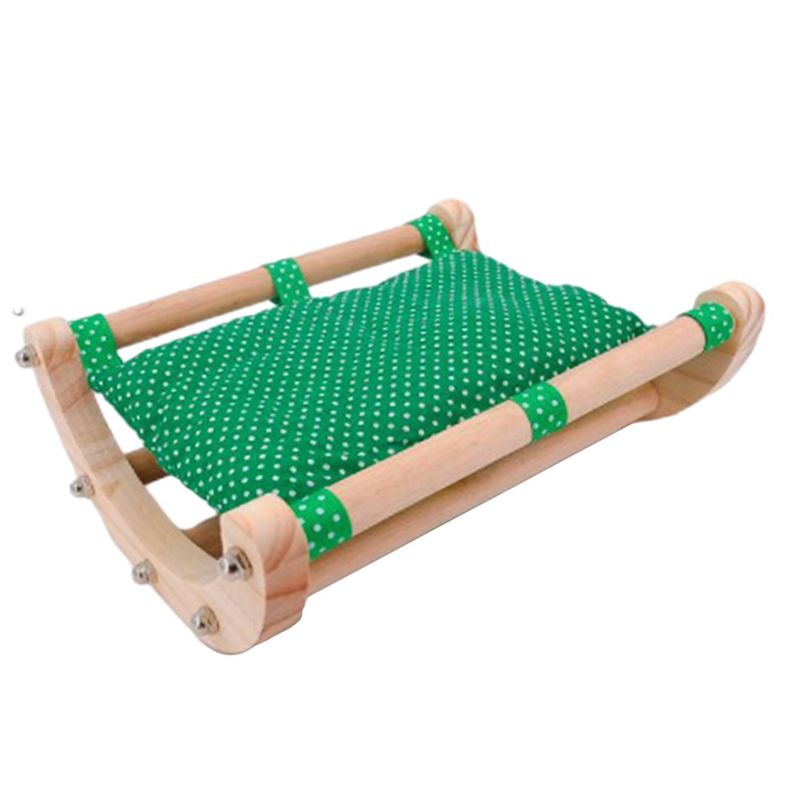 Guinea Pig Hammock Hamster Shaker Bed Portable Small Animal Bed Guinea Pig Wooden Bed Nest for Dwarf Rabbits Hamsters Ferrets