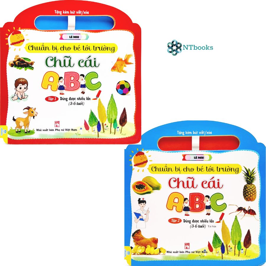 Combo 2 cuốn Chuẩn Bị Cho Bé Tới Trường - Chữ Cái - Tập 1 + Tập 2