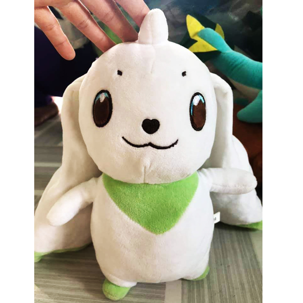 Gấu Bông Pokemon - Thỏ Trắng Tai Dài Terriermon (30 Cm) Gb206 (Tặng 1 Móc Khóa Dây Da Pu Đính Đá Lấp Lánh)