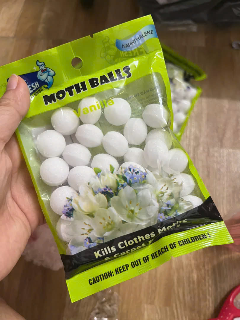 Gói 30 viên băng phiến long não khử mùi,xua đuổi côn trùng 120Gr(Thiên Nhiên) HƯƠNG VANI