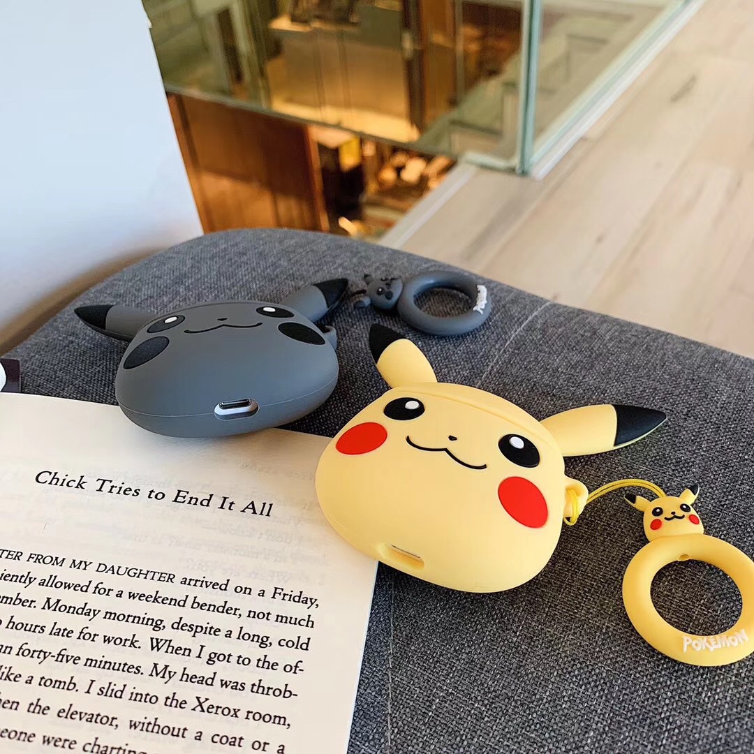 Case Bảo Vệ Dành Cho Tai Nghe Apple Airpods / Airpods 2 Hình Pokemon Kèm Móc Treo