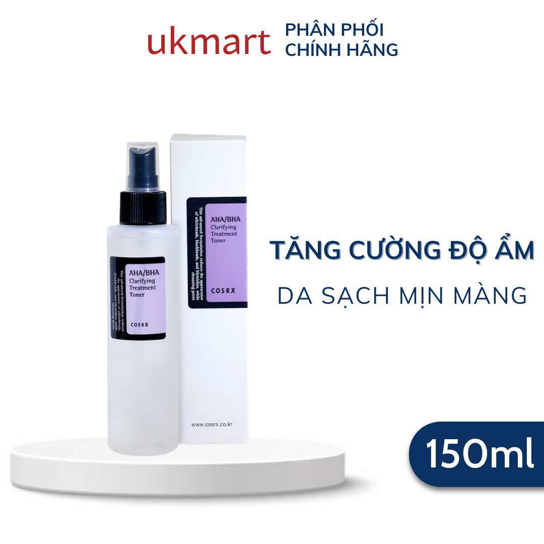 HSD 2023 Nước Hoa Hồng Cosrx AHA/BHA Clarifying Treatment Toner Làm Sạch Da 150ml