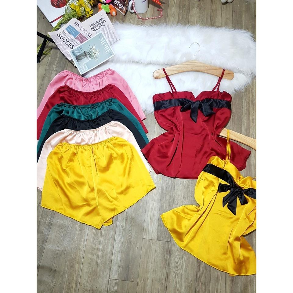 Bộ đồ ngủ sexy nữ 2 dây, set 2 dây hở lưng dễ thương kute gợi cảm