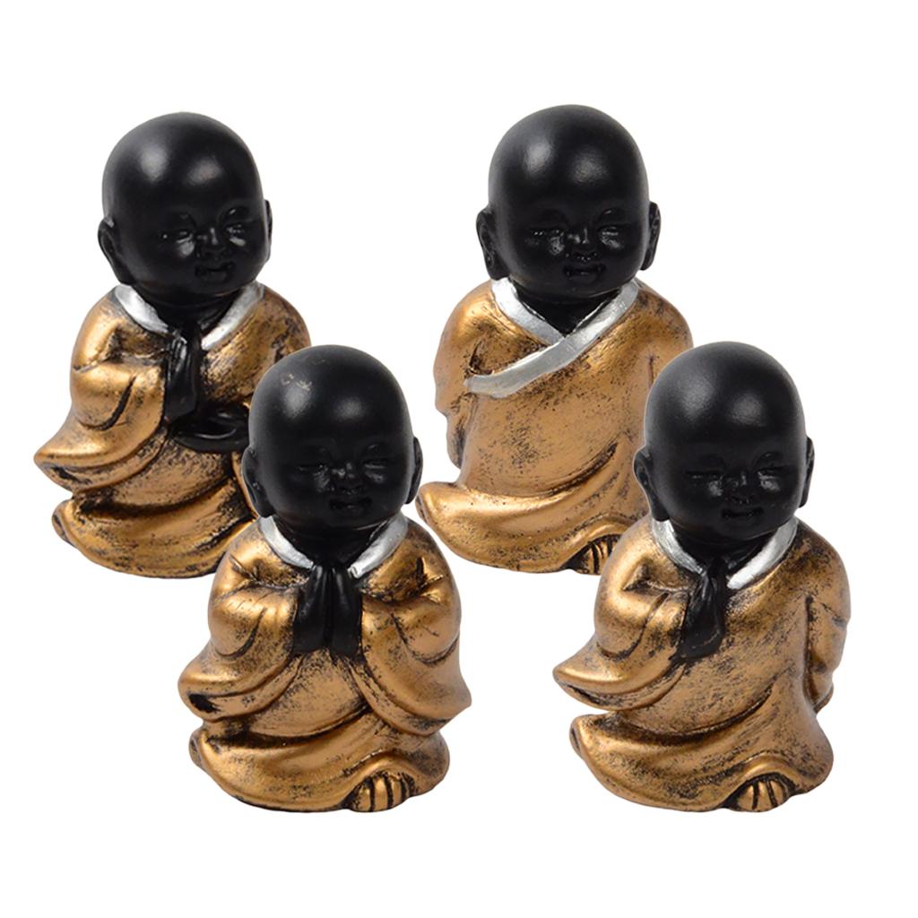 Resin Buddha Statue Monk Figurine Tea pet Ornaments