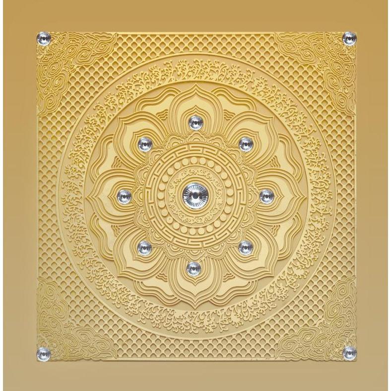 Nhiều mẫu Mandala dán tường tự chọn HZTU-Vol 1 (77)-tc6 KT 60 x 60 cm phủ kim sa