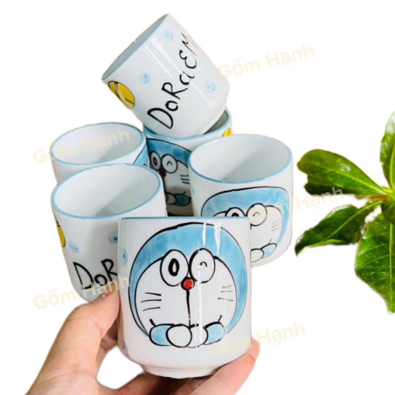 Cốc ly gốm sứ uống nước - Ly sứ kute uống cafe hoạ tiết đẹp dễ thương dung tích 200ml - Gốm Hạnh Bát tràng