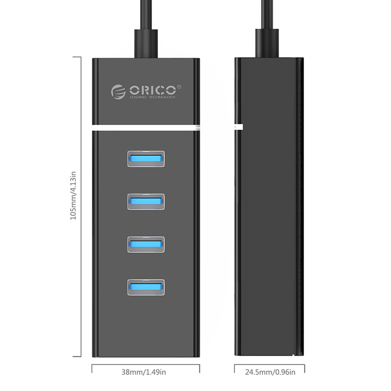 Hub USB 3.0 Orico 4 Cổng W6PH4 - Hàng Chính Hãng