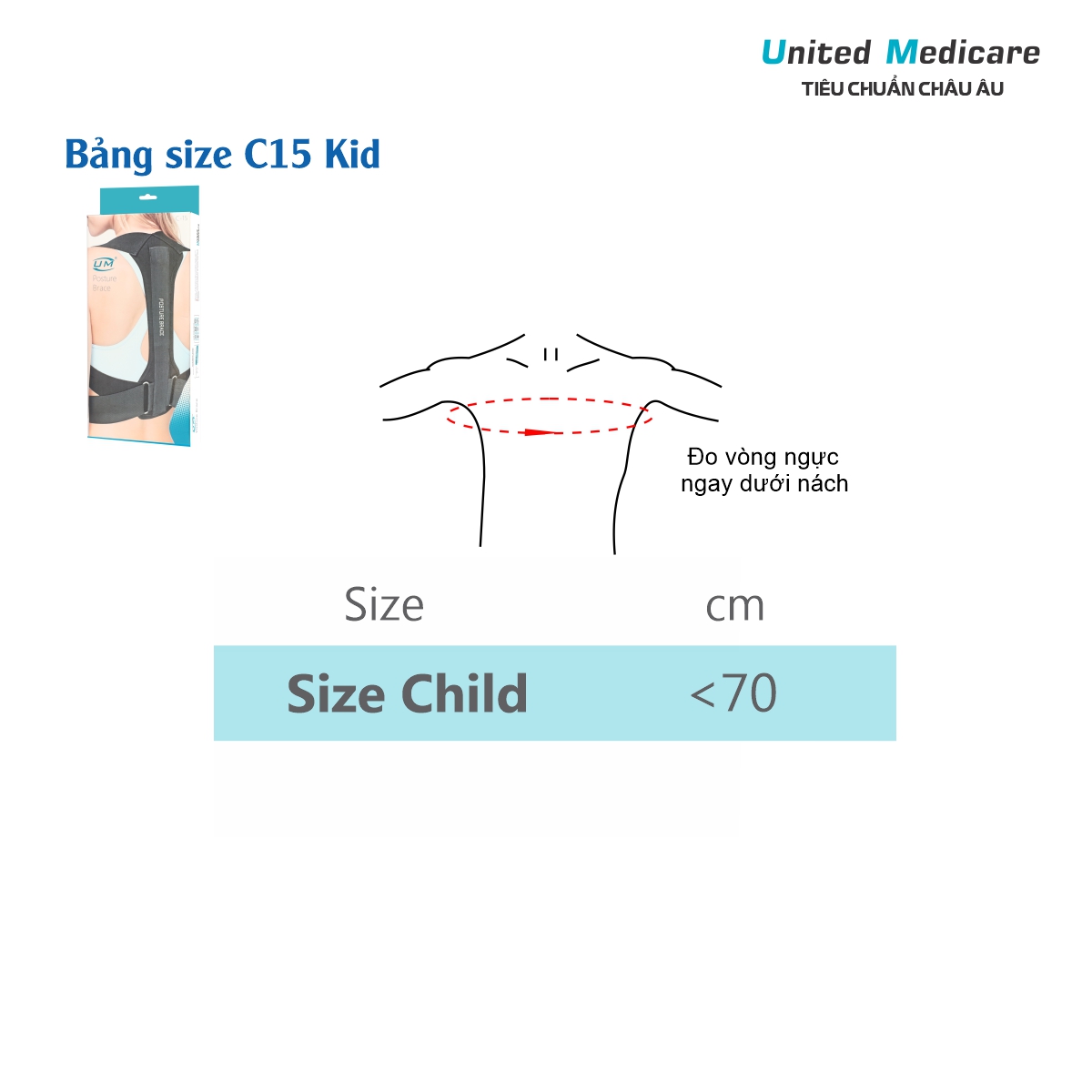 Đai chống gù trẻ em United Medicare (C15)