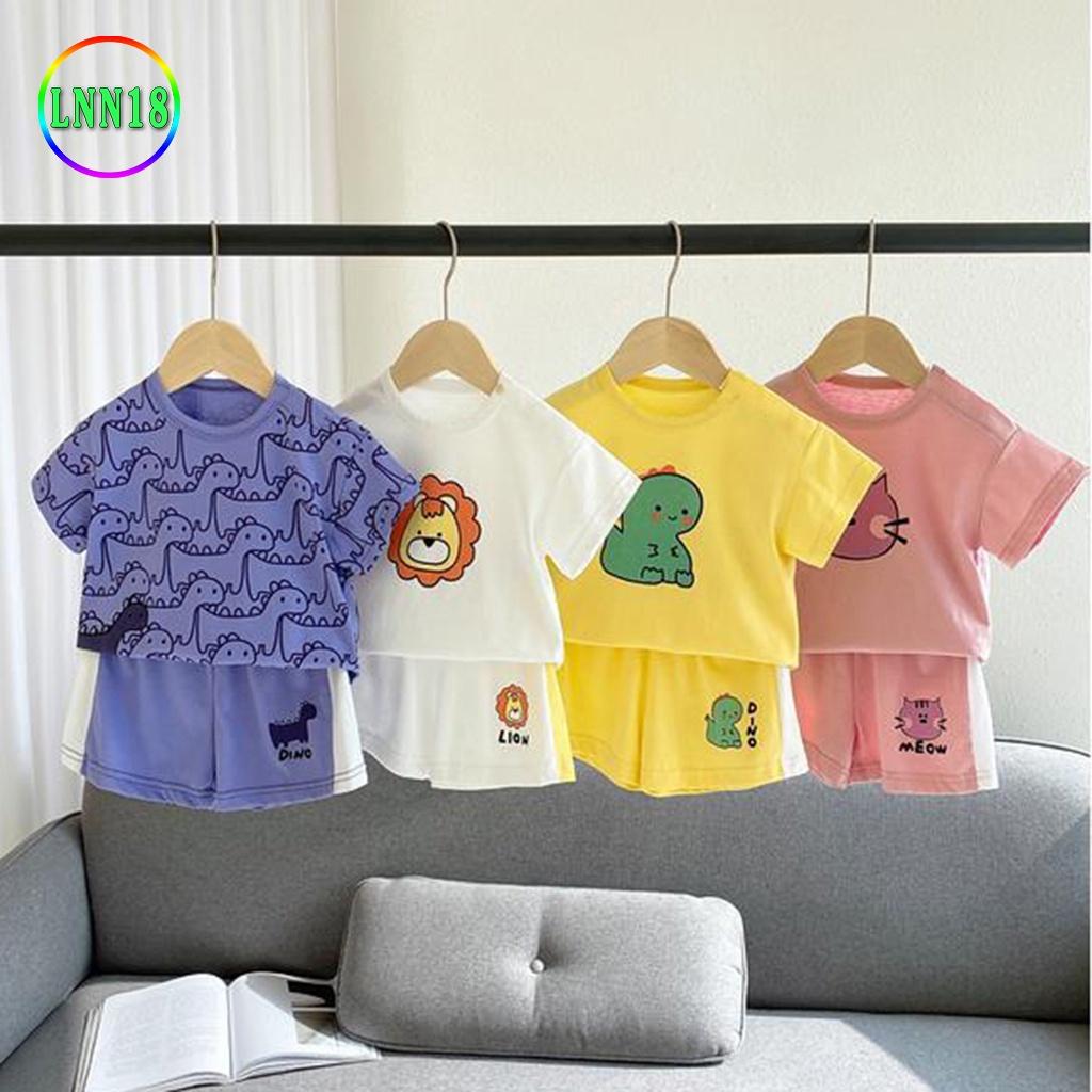 Bộ Cộc Tay Cho Bé LNN18 Đồ Bộ Thun Lạnh Cao Cấp Mềm Mịn Thoáng Mát, Dễ Chịu, Thoải Mái Cho Bé