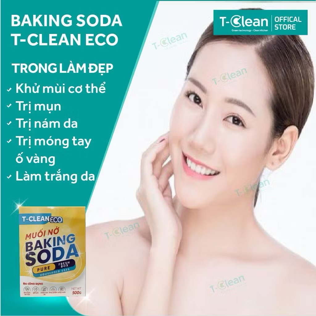 Baking Soda T-Clean 750g - Đa Công Dụng - Rửa Rau Quả - Thực Phẩm - Khử Mùi - Thông Cống - Làm Mềm