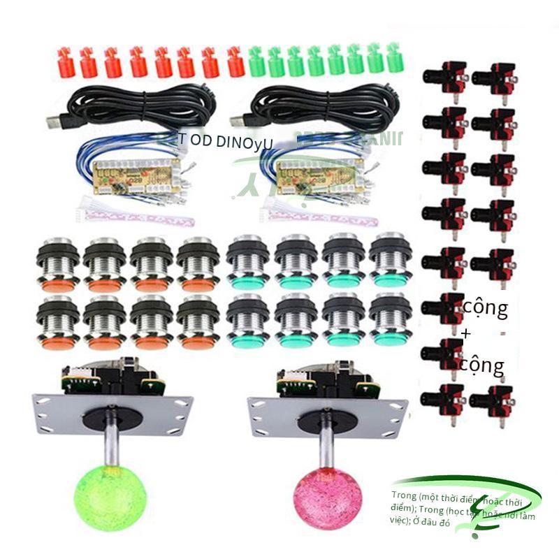 Bộ nút điều khiển USB phong cách mới nhất DIY cần điều khiển arcade đôi phù hợp với King of Fighters tay cầm điều khiển trò chơi phụ kiện nhà máy cung cấp