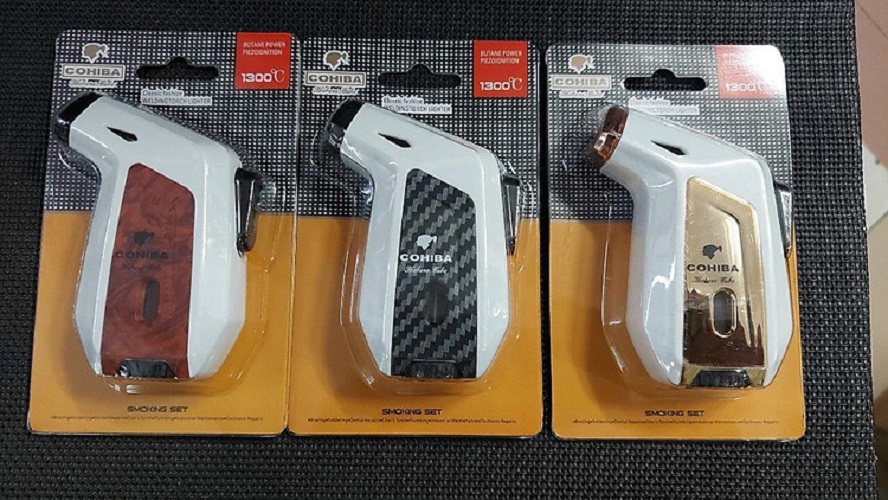 Vỏ Hột Quẹt Bật Lửa Khò Mỏ Vịt 1 Tia COB-805 Có Ô Quan Sát Dung Lượng Ga, Khóa Chốt An Toàn