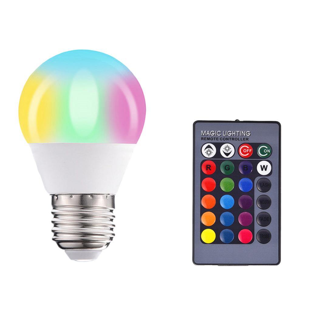 LED Color Changing Light Bulb With Remote Control Home Decoration