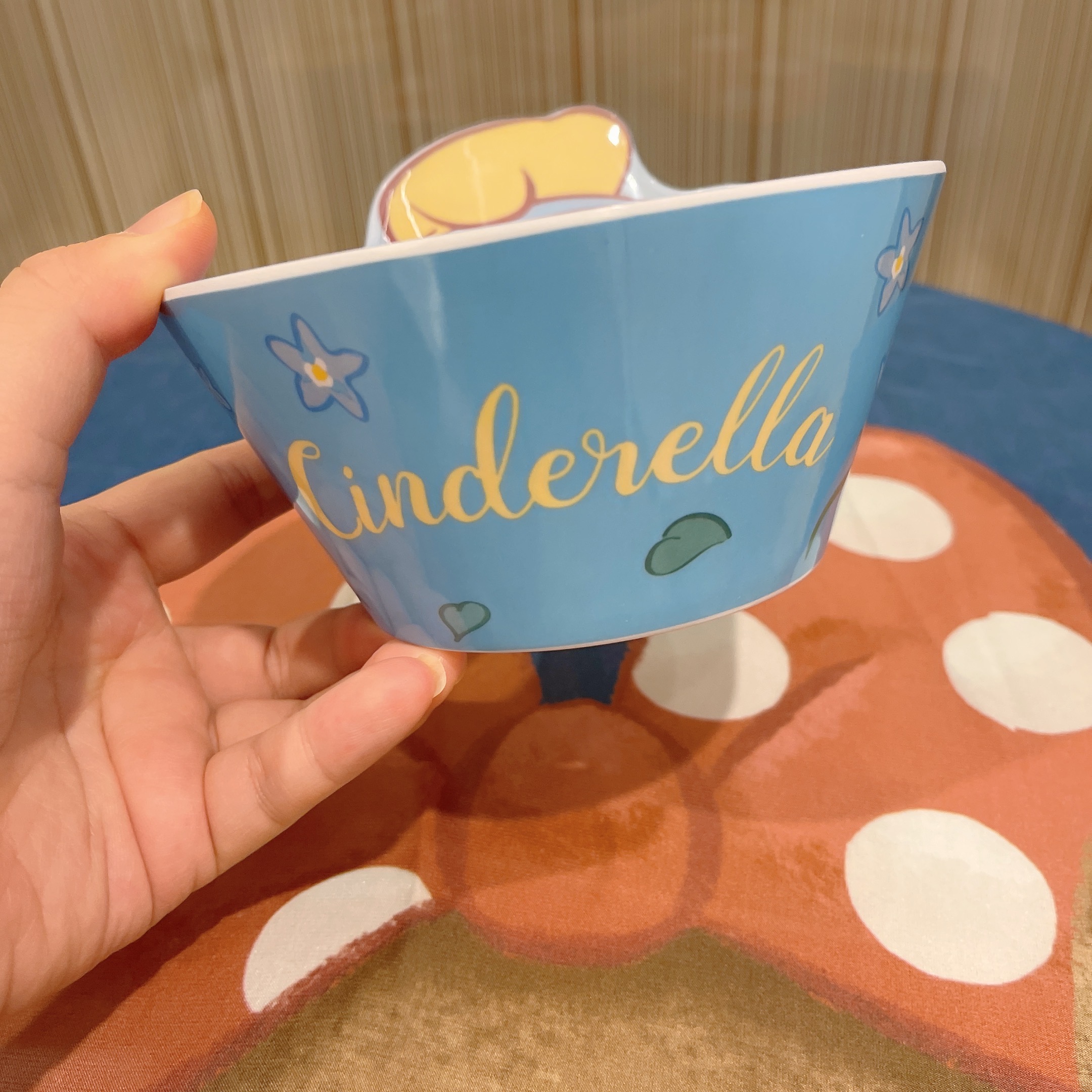 Chén ăn tô nhựa melamine hình công chúa Cinderella lọ lem Disney nổi 3D cho trẻ em bé gái - CHENCIN