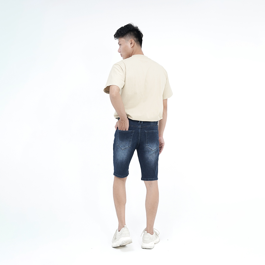 Quần Short Jeans Nam Rách Cao Cấp HUNTER X-RAYS  Form Slimfit Thun Màu Xanh S56