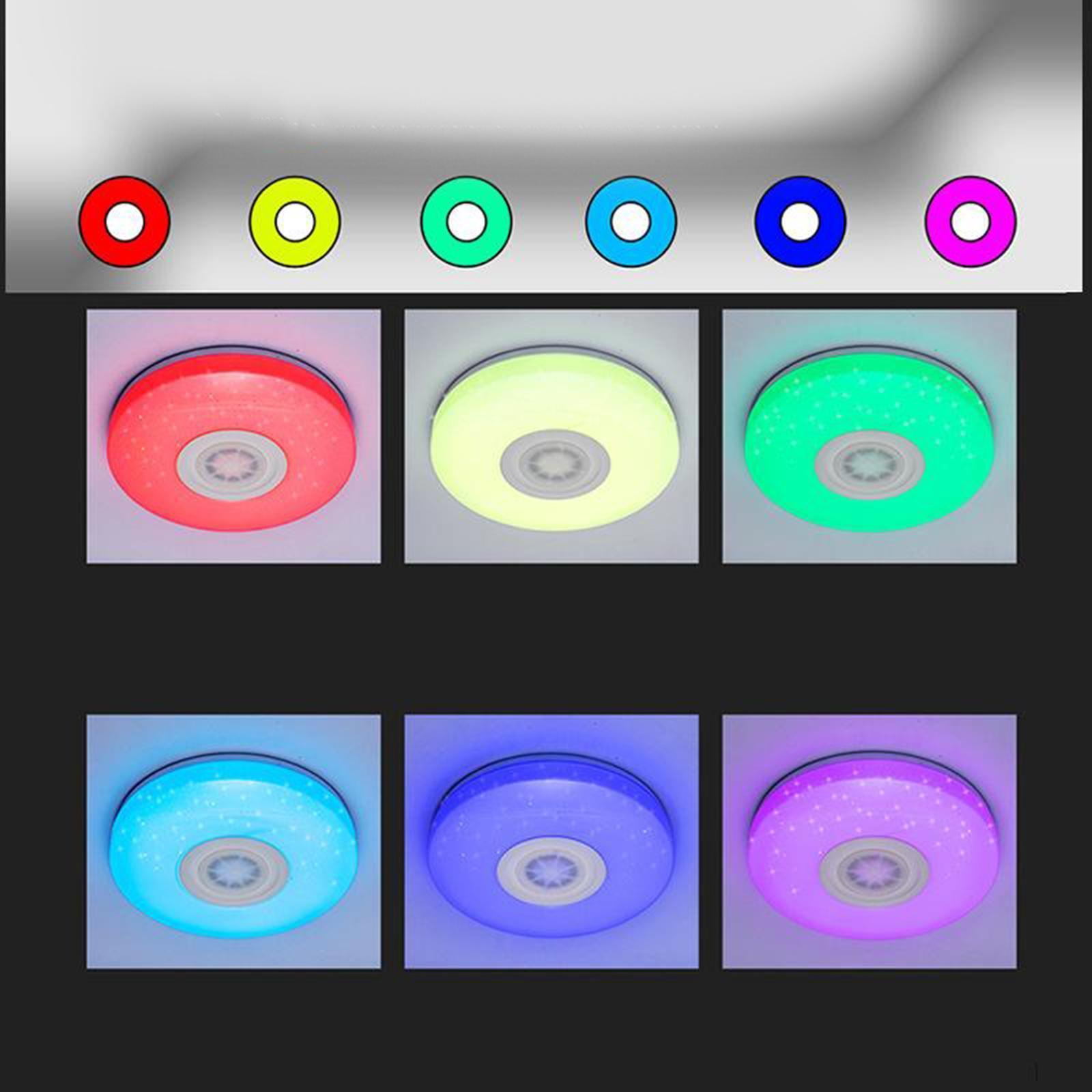 Home Modern LED Music Ceiling Light Bluetooth Speaker Smart APP Remote Control