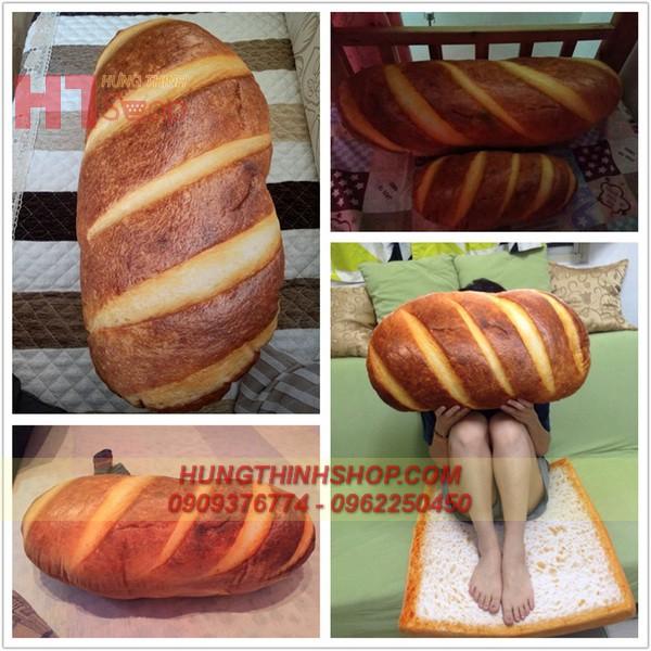 GỐI ÔM Ổ BÁNH MÌ 3D (70CM---&gt;100CM)