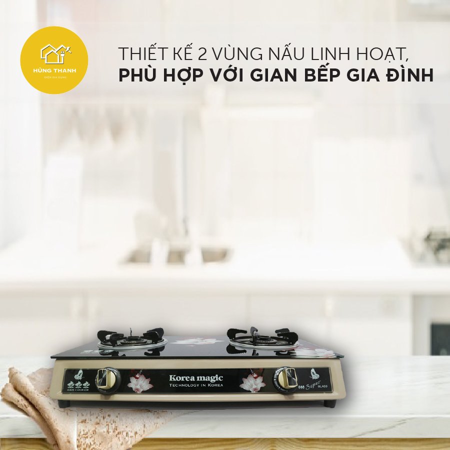 [ SIÊU PHẨM 2020 ] Bếp Gas Dương 2 lò Korea Magic PC-002D6 Tinh Tế , Sang Trọng Phù Hợp Với Mọi Gia Đình