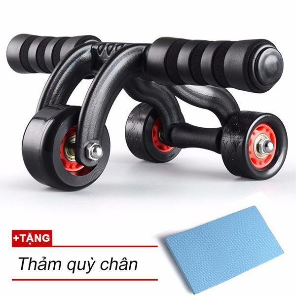 Sẵn hàng combo 10 con lăn tập cơ bụng 4 bánh tặng kèm thảm tập .