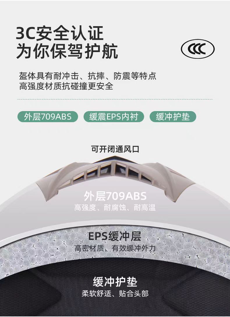 Xiaomi Yema 3C Chứng nhận mũ bảo hiểm xe máy điện đội mũ bảo hiểm nam nữ toàn bộ mùa giải nửa mũ Bảo hiểm Nhân cách Mùa đông Mũ bảo hiểm đầy đủ -Hàng chính hãng