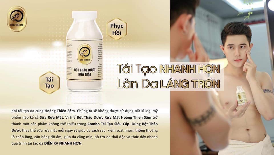 Bột Thảo Dược Rửa Mặt - Hoàng Thiên Sâm