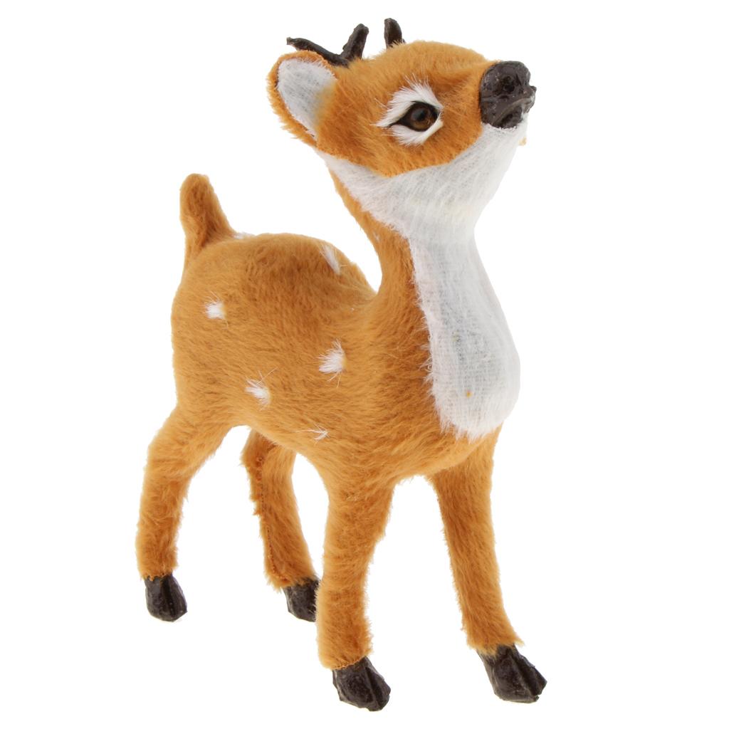 Christmas Plush Simulation Deer Doll Toy Xmas Ornament Home Decor