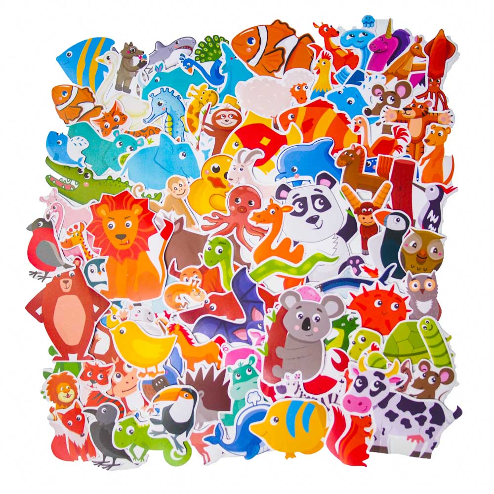 Set 100 Sticker hình dán - Animals