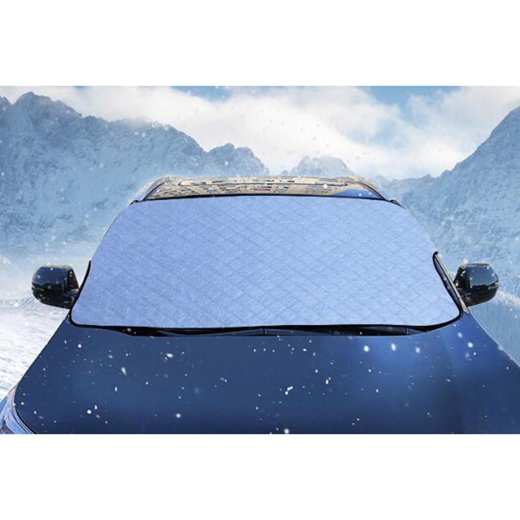 Windshield Snow Sun Cover Tarp Ice Scraper Frost Dust Removal Auto Van SUV