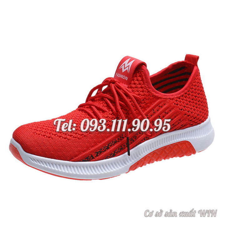 Giày thể thao sneaker Nữ kẻ sọc, đế khoan phối màu – Mã số 1830