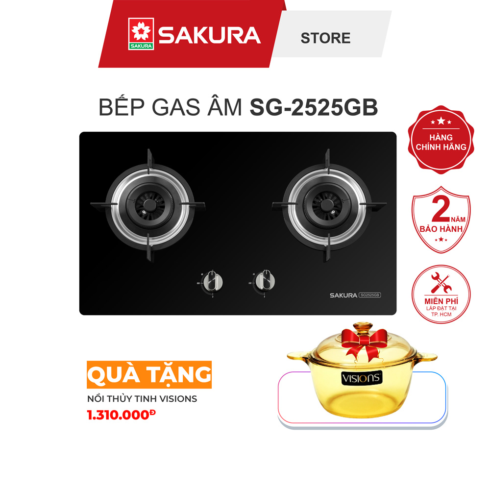 Bếp gas âm Sakura SG-2525GB - Hàng chính hãng